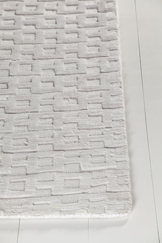 Chandra Hallie HAL-45002 White Area Rug Corner Shot