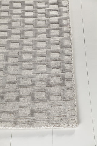 Chandra Hallie HAL-45003 Silver Area Rug Corner Shot