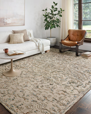 Loloi II Halle HAE-01 Grey/Ocean Area Rug Room Scene Featured