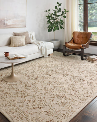 Loloi II Halle HAE-02 Natural/Sage Area Rug Room Scene Featured