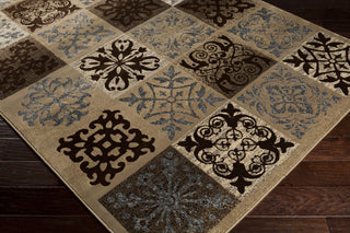 Surya Harmony HAM-1051 Gray Machine Loomed Area Rug Corner Shot