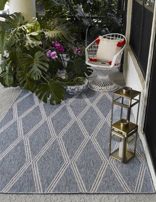 Momeni Hampton HAM-5 Blue Area Rug Lifestyle Image Feature