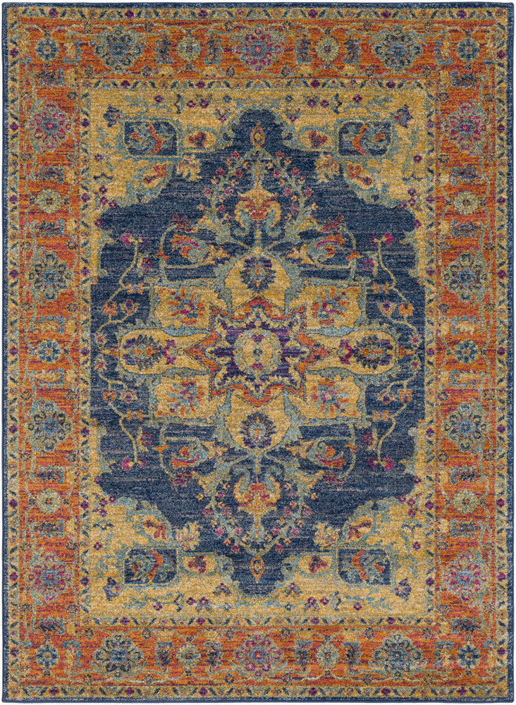 Surya Harput HAP-1004 Blue/Orange Area Rug main image