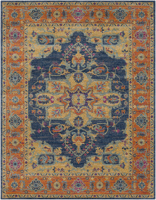 Surya Harput HAP-1004 Blue/Orange Area Rug 7'10'' X 10'3''