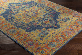 Surya Harput HAP-1004 Blue/Orange Area Rug Closeup