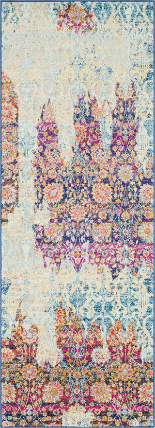 Surya Harput HAP-1049 Burnt Orange Saffron Garnet Dark Blue Teal White Light Gray Medium Area Rug Runner Image