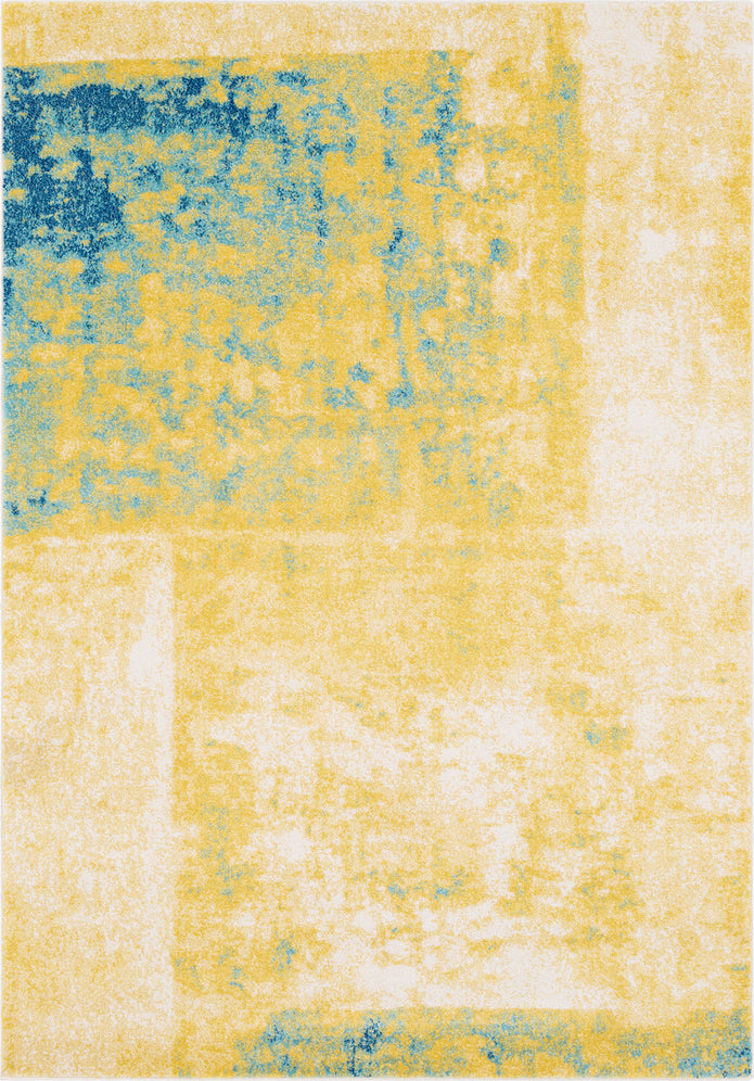 Surya Harput HAP-1058 Saffron Teal Dark Blue White Area Rug main image