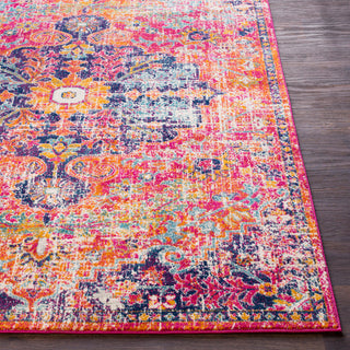 Surya Harput HAP-1062 White Saffron Teal Burnt Orange Garnet Dark Blue Area Rug Detail Image