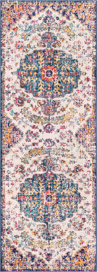 Surya Harput HAP-1064 Beige Saffron Light Gray Teal Burnt Orange Garnet Dark Blue Area Rug Runner Image