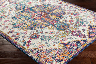 Surya Harput HAP-1064 Beige Saffron Light Gray Teal Burnt Orange Garnet Dark Blue Area Rug Corner Image