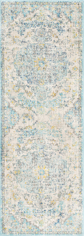 Surya Harput HAP-1065 Beige Saffron Light Gray Teal Charcoal Area Rug Runner Image