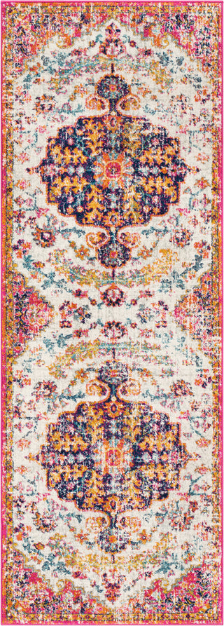 Surya Harput HAP-1066 Beige Saffron Light Gray Teal Burnt Orange Garnet Dark Blue Area Rug Runner Image