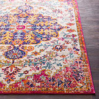 Surya Harput HAP-1066 Beige Saffron Light Gray Teal Burnt Orange Garnet Dark Blue Area Rug Detail Image