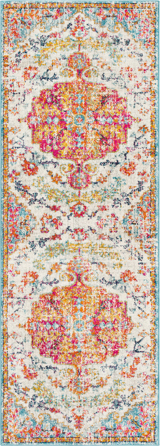 Surya Harput HAP-1067 Beige Saffron Light Gray Teal Burnt Orange Garnet Dark Blue Area Rug Runner Image