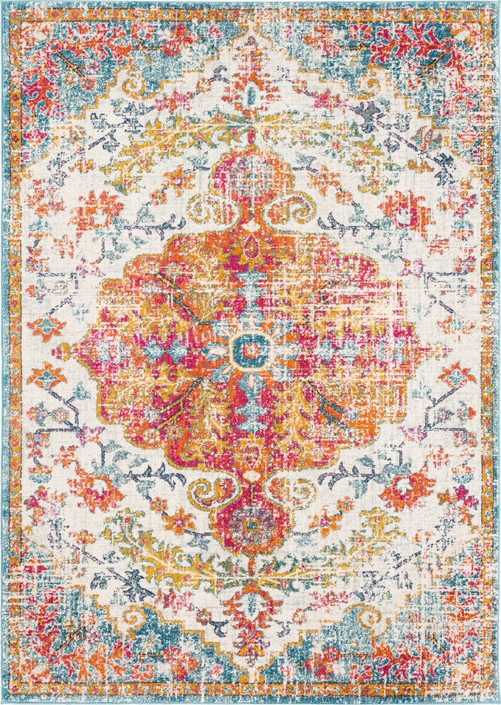 Surya Harput HAP-1067 Beige Saffron Light Gray Teal Burnt Orange Garnet Dark Blue Area Rug main image