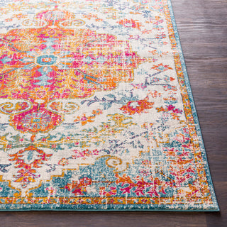 Surya Harput HAP-1067 Beige Saffron Light Gray Teal Burnt Orange Garnet Dark Blue Area Rug Detail Image