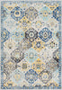 Surya Harput HAP-1072 Dark Blue Saffron Teal Beige Light Gray Charcoal Black Area Rug Mirror main image