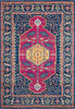 Surya Harput HAP-1075 Dark Blue Garnet Saffron Burnt Orange Teal Beige Light Gray Charcoal Area Rug Mirror main image