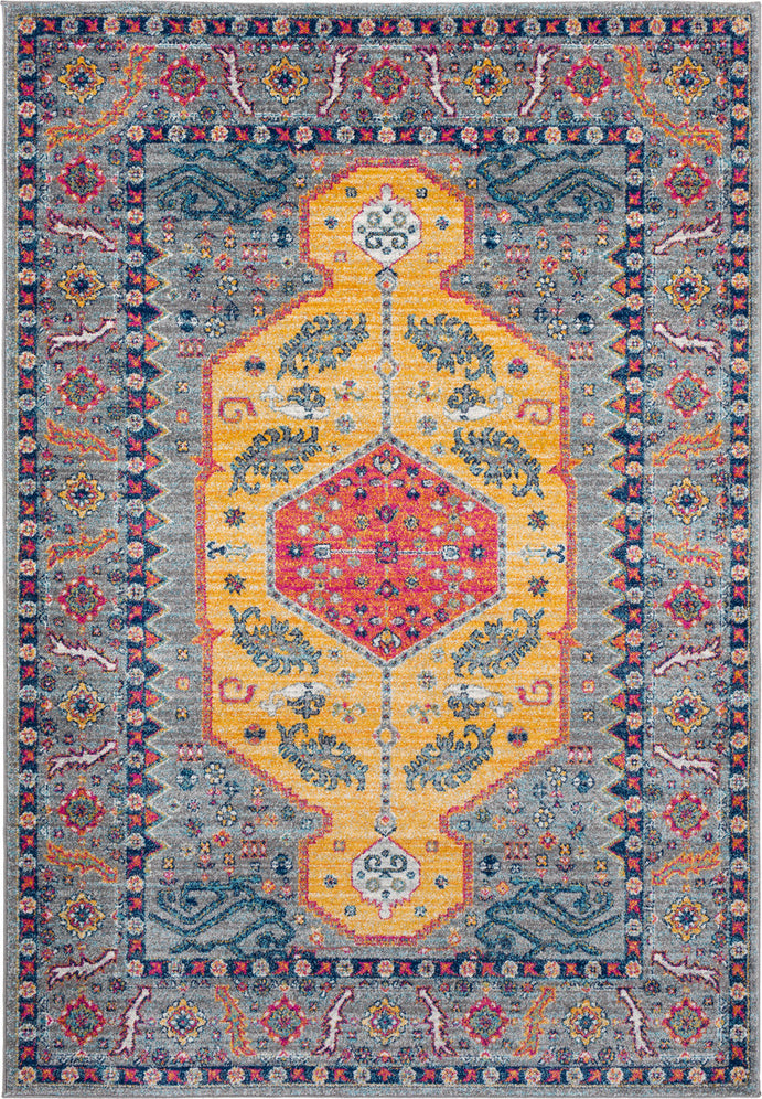 Surya Harput HAP-1076 Garnet Charcoal Light Gray Saffron Dark Blue Teal Beige Black Burnt Orange Area Rug Mirror main image