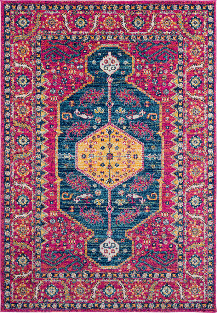 Surya Harput HAP-1077 Garnet Dark Blue Teal Saffron Beige Light Gray Black Charcoal Area Rug Mirror main image