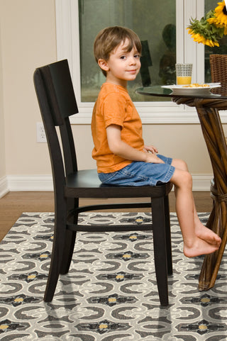 KAS Harbor 4201 Charcoal Scrollwork Area Rug Main Image Feature