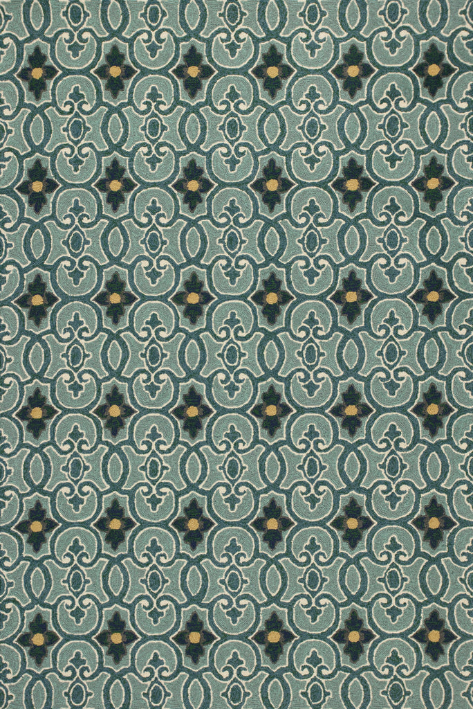 KAS Harbor 4202 Teal Scrollwork Hand Woven Area Rug