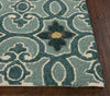 KAS Harbor 4202 Teal Scrollwork Area Rug Main Image Feature
