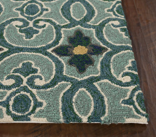 KAS Harbor 4202 Teal Scrollwork Area Rug Main Image Feature