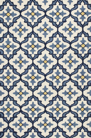 KAS Harbor 4210 Ivory/Blue Mosaic Hand Woven Area Rug