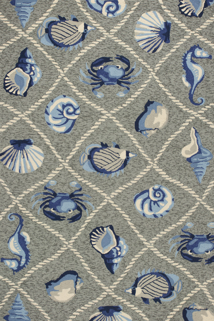 KAS Harbor 4219 Grey Seaside Hand Woven Area Rug
