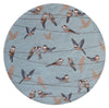 KAS Harbor 4222 Blue Birds On A Wire Hand Woven Area Rug 