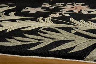 Momeni Harmony HA-03 Black Area Rug Corner Shot