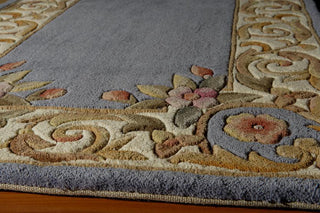 Momeni Harmony HA-07 Blue Area Rug Corner Shot Feature