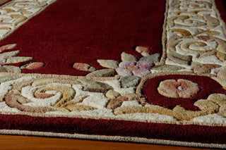 Momeni Harmony HA-07 Burgundy Area Rug Corner Shot Feature