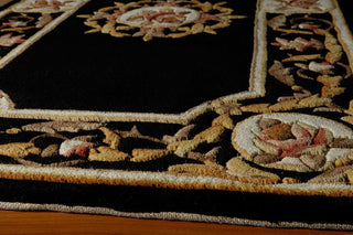 Momeni Harmony HA-12 Black Area Rug Corner Shot Feature