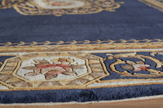 Momeni Harmony HA-12 Blue Area Rug Closeup