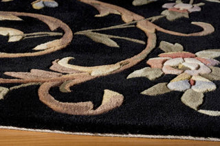 Momeni Harmony HA-13 Black Area Rug Corner Shot