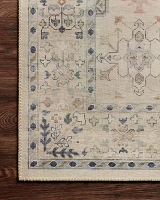 Loloi II Hathaway HTH-04 Beige/Multi Area Rug Corner On Wood