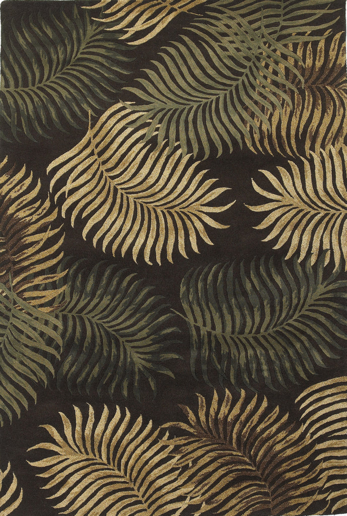 KAS Havana 2617 Espresso Fern View Hand Tufted Area Rug