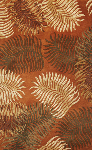 KAS Havana 2623 Rust Fern View Hand Tufted Area Rug