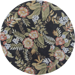 KAS Havana 2625 Black Wildflowers Area Rug 