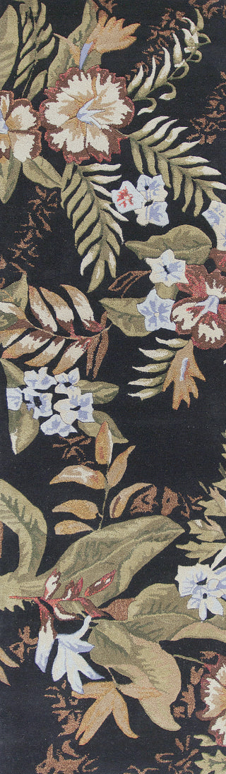 KAS Havana 2625 Black Wildflowers Area Rug 