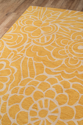 Momeni Havana HV-01 Yellow Area Rug Corner Shot