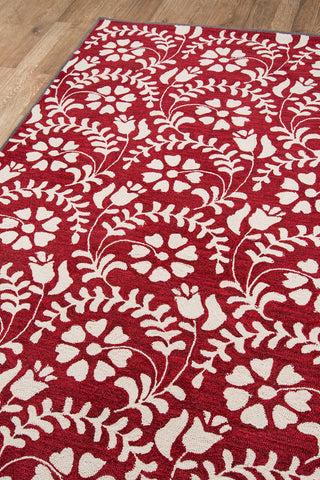 Momeni Havana HV-10 Red Area Rug Corner Shot Feature