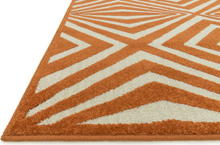 Loloi Catalina HCF04 Orange / Ivory Area Rug Corner Shot