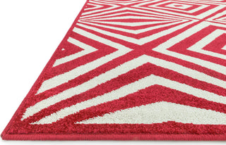 Loloi Catalina HCF04 Red / Ivory Area Rug Corner Shot