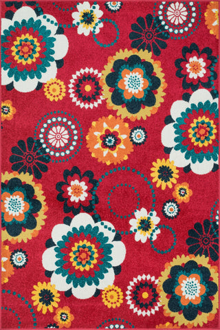 Loloi Catalina HCF06 Red / Multi Area Rug main image