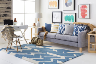 Artistic Weavers Hilda Annalise Denim Blue/Ivory Area Rug Room Scene