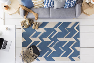 Artistic Weavers Hilda Annalise Denim Blue/Ivory Area Rug Room Scene