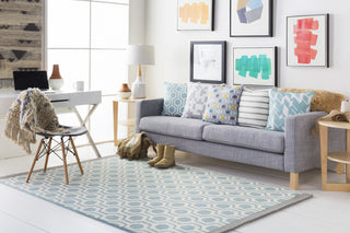 Artistic Weavers Hilda Eva Light Blue/Gray Area Rug Room Scene